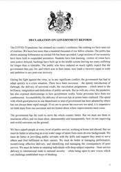 Declaration on Government Reform